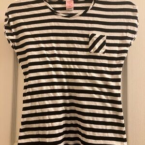 Copper Key Black and White Striped Shirt